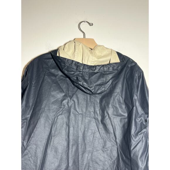 VTG Ralph Lauren Sport Men's Navy Blue Hooded Windbreaker Jacket S 100% Cotton - Picture 5 of 9